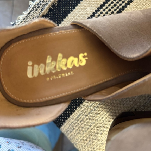 Inkkas Bohemian Wood Wedge High Heels Leather Upper Size 10W - Picture 9 of 10